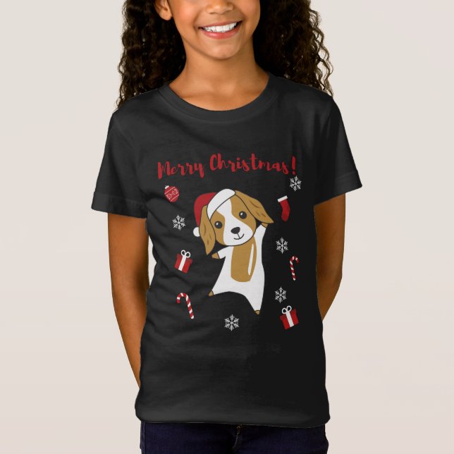 Camiseta Navidades de Cocker Spaniel Perro Animales de Invi (Anverso)