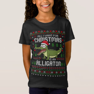 Camiseta Navidades de cocodrilos del lagarto Gator Nochebue