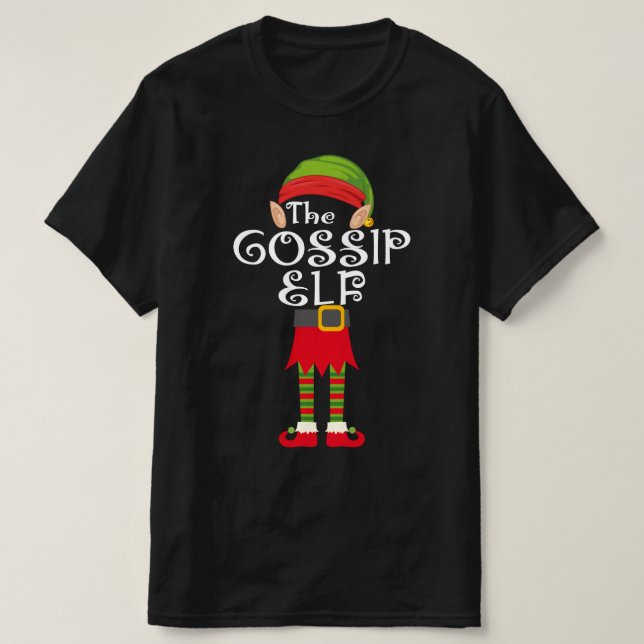 Camiseta navidades de coincidencia de la familia de los elf (Diseño del anverso)