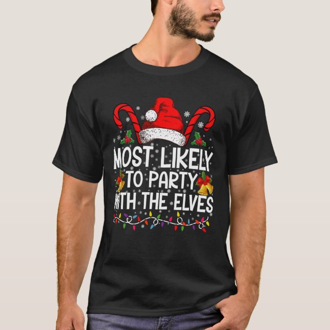 Camiseta Navidades De Concordancia Graciosa Más Probables P (Anverso)