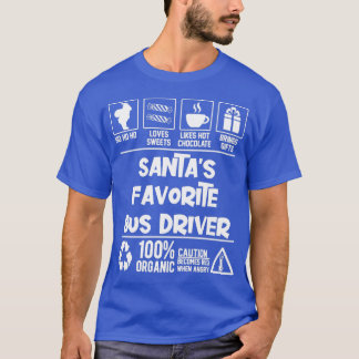 Camiseta Navidades de Conductor de Autobús Favorito de Sant