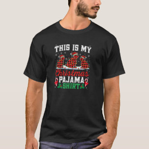 Camiseta Navidades de conejo Xmas Pajama Shirt Santa Hat Ra