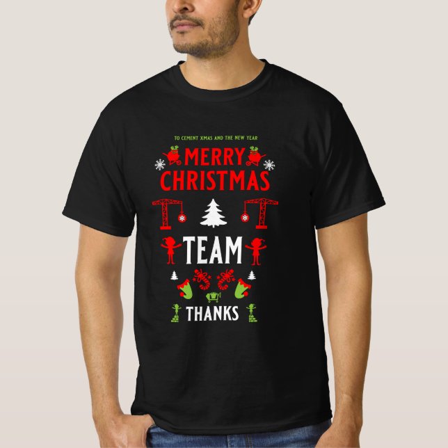 Camiseta Navidades de construcción feos (Anverso)