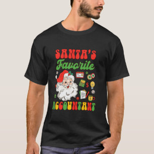 Camiseta Navidades de contabilidad Navidad Vibes Santa es f