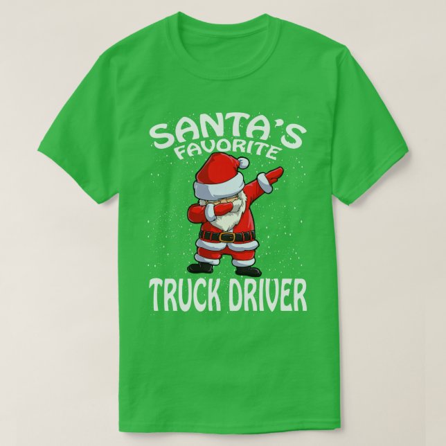 Camiseta Navidades de controladores de camiones favoritos d (Diseño del anverso)
