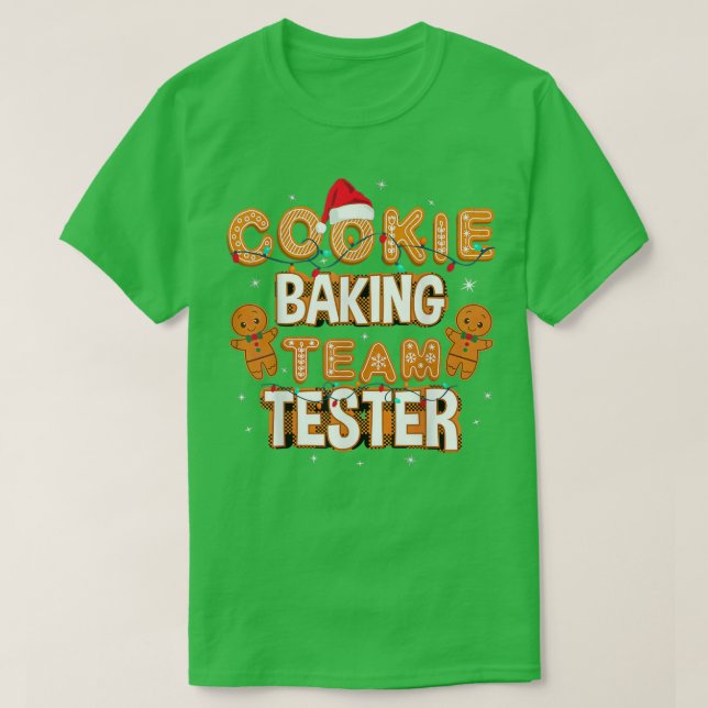 Camiseta Navidades de Cookie Baking Team Tester 1126 (Diseño del anverso)