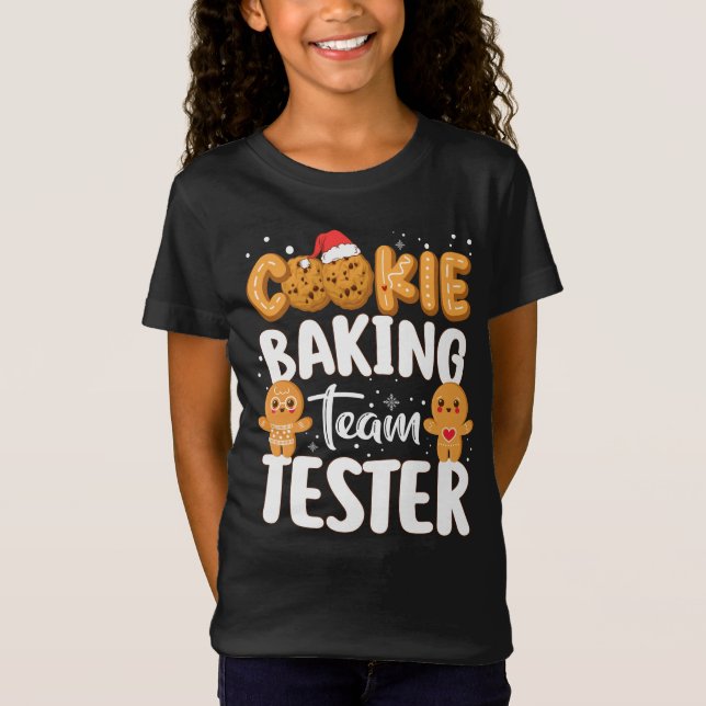 Camiseta Navidades de Cookie Baking Team Tester Gingerbread (Anverso)