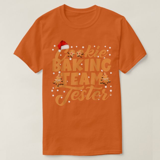Camiseta Navidades de Cookie Baking Team Tester Gingerbread (Diseño del anverso)