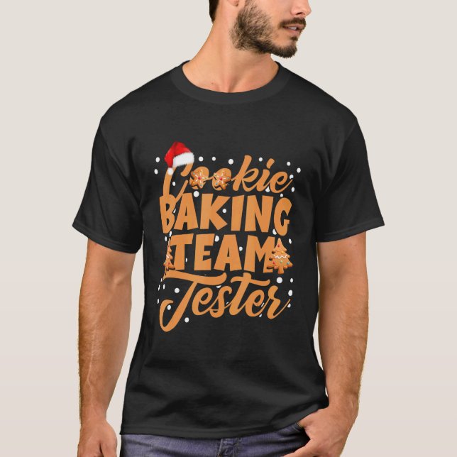 Camiseta Navidades de Cookie Baking Team Tester Gingerbread (Anverso)