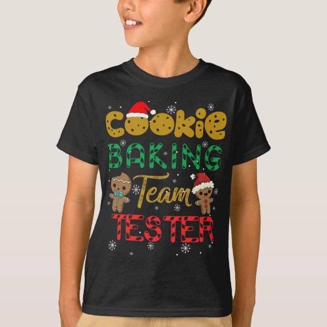 Camiseta Navidades de Cookie Baking Team Tester Gingerbread (Anverso)