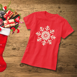 Camiseta Navidades de copos de nieve