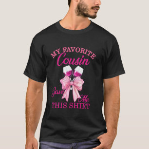 Camiseta Navidades De Coquette Bow Vino Mi Primo Favorito G