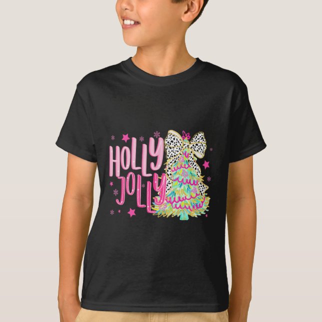 Camiseta Navidades De Coquette Colorful Holly Y Jolly Chris (Anverso)