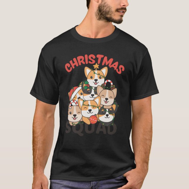 Camiseta Navidades de Corgi Christmasree amigo de los perro (Anverso)