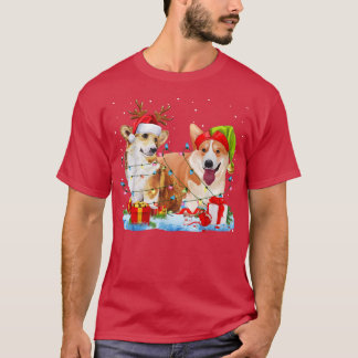 Camiseta Navidades de Corgi Renos Perro Perro pasar vacacio