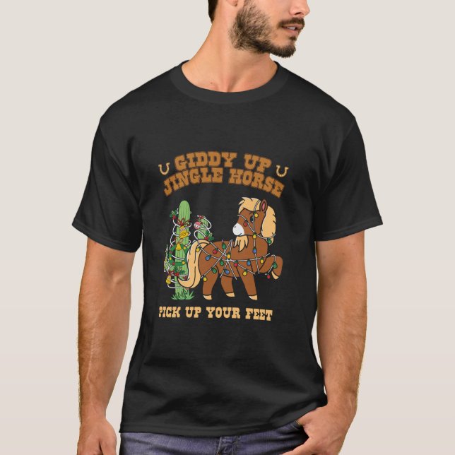 Camiseta Navidades de Cowboy occidentales mareaban jingle H (Anverso)