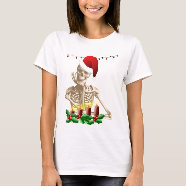 Camiseta navidades de cráneo (Anverso)