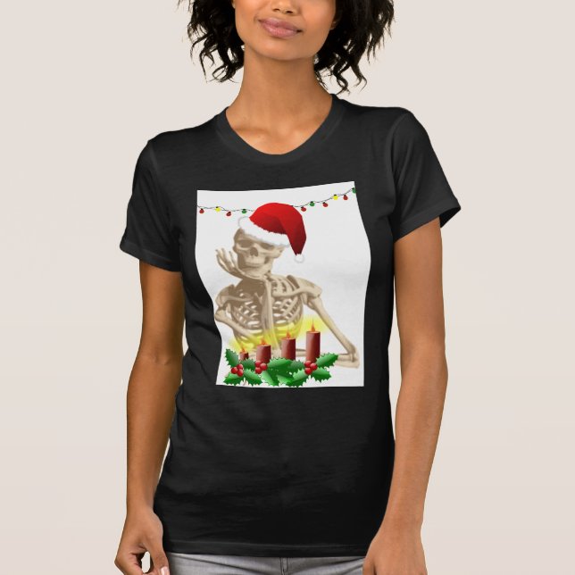 Camiseta navidades de cráneo (Anverso)