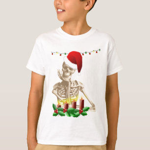 Camiseta navidades de cráneo