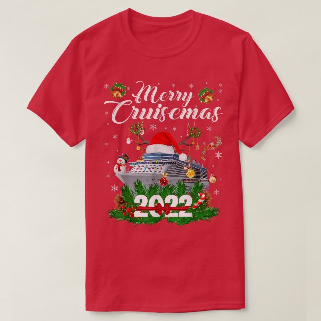 Camiseta Navidades de crucero familiar 2022 Funny (Diseño del anverso)