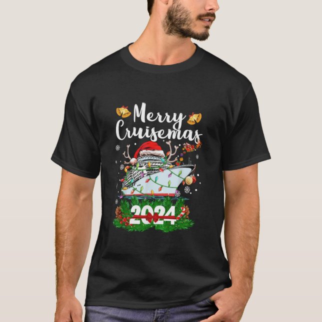Camiseta Navidades de crucero familiar 2024 Funny (Anverso)