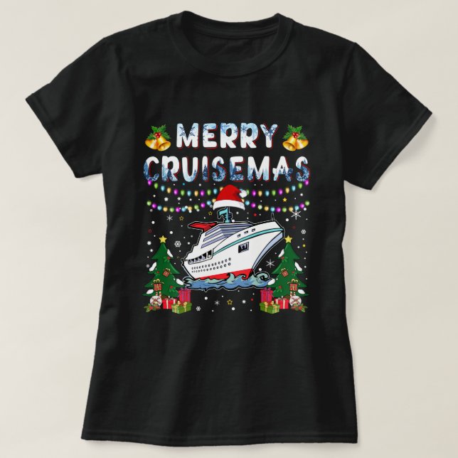 Camiseta Navidades de crucero para familias 2021 divertidos (Diseño del anverso)
