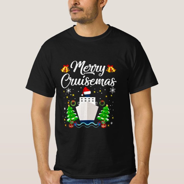 Camiseta Navidades de crucero para familias de ferry (Anverso)