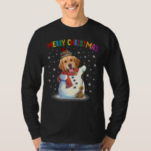 Camiseta Navidades de Cuadros Golden Retriever Pajama