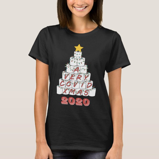Camiseta Navidades de cuarentena Divertido árbol de papel h (Anverso)
