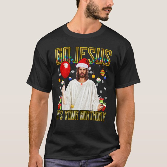 Camiseta Navidades de cumpleaños de Jesús (Anverso)