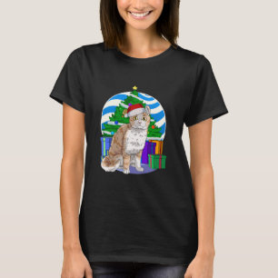 Camiseta Navidades de curl Cat Santa de Estados Unidos