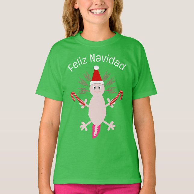 Camiseta Navidades de Cute Axolotl (Anverso)