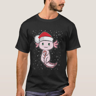 Camiseta Navidades de Cute Axolotl Candy Cane Funny Salaman