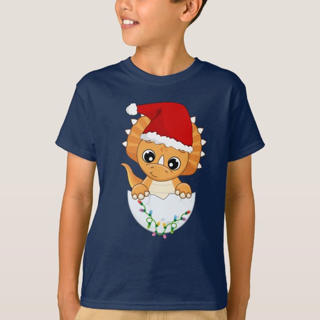 Camiseta Navidades de Cute Baby Dino (Anverso)