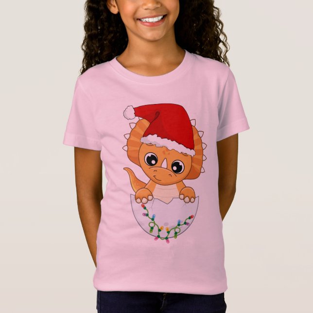 Camiseta Navidades de Cute Baby Dino (Anverso)