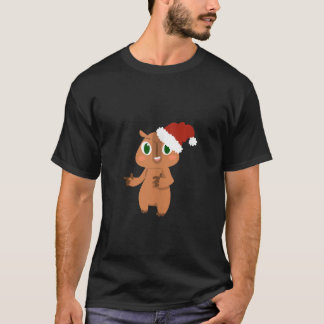 Camiseta Navidades de Cute Capybara Santa Claus Cavy Rat Ro