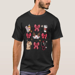 Camiseta Navidades de Cute Coquette Enfermero Bows Santa Gi