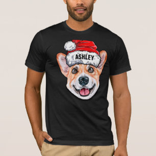 Camiseta Navidades de Cute Corgi Gorra Perro Grande