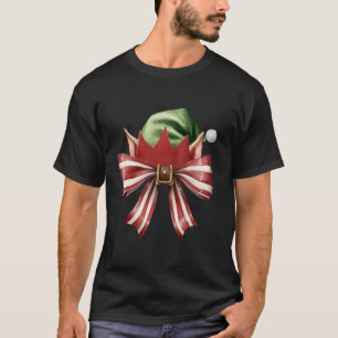 Camiseta Navidades de Cute Elf Coquette Bow vibran mujeres