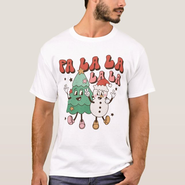 Camiseta Navidades de Cute Groovy Retro (Anverso)
