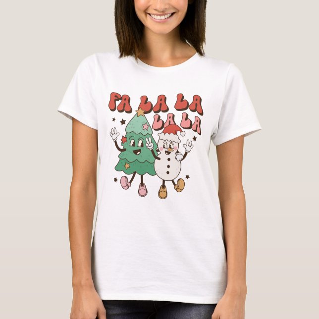 Camiseta Navidades de Cute Groovy Retro (Anverso)