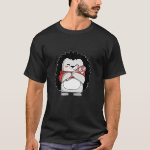 Camiseta Navidades de Cute Hedgehog obsequios con caramelos