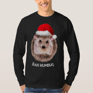 Camiseta Navidades de Cute Hedgehog Santa Hat Bah Humbug