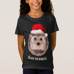 Camiseta Navidades de Cute Hedgehog Santa Hat Bah Humbug
