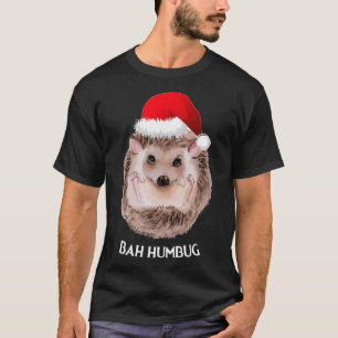 Camiseta Navidades de Cute Hedgehog Santa Hat Bah Humbug