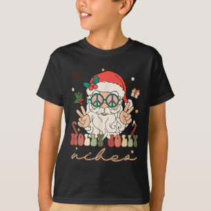 Camiseta Navidades de Cute Holly Jolly Vibes Hippie Santa W