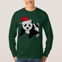 Navidades de Cute Panda Bear Santa Long Sleeve