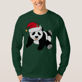 Camiseta Navidades de Cute Panda Bear Santa Long Sleeve