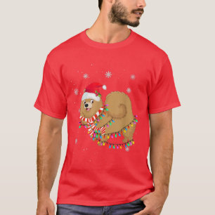Camiseta Navidades de Cute Pomerania Navidades de luces de