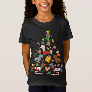 Camiseta Navidades de Cute Ropa de Árbol de Dachshund Perro